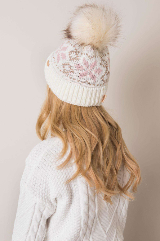 Ecru žieminė kepurė RUE PARIS