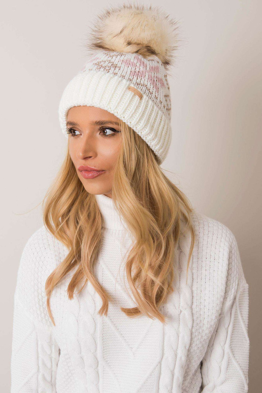 Ecru žieminė kepurė RUE PARIS