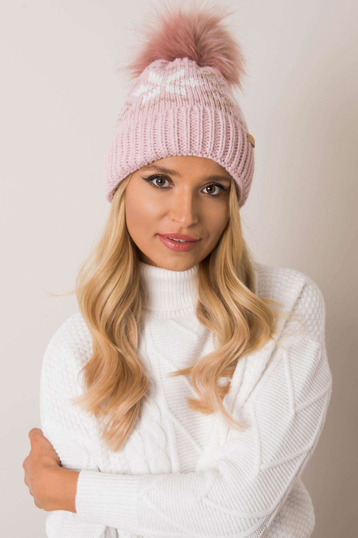 Šviesiai rožinė žieminė kepurė RUE PARIS