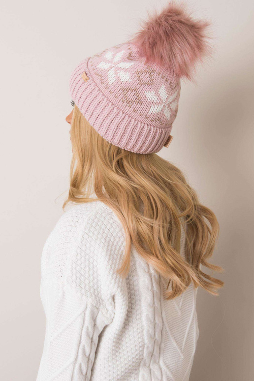 Šviesiai rožinė žieminė kepurė RUE PARIS