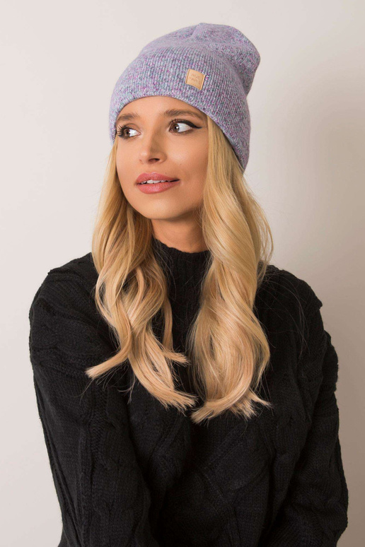 Violetinė moteriška kepurė RUE PARIS