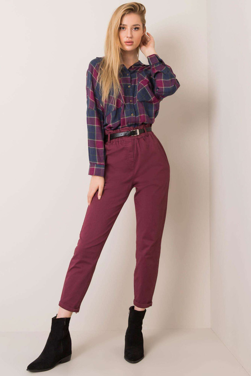 Cassie kaštoninės spalvos kelnės