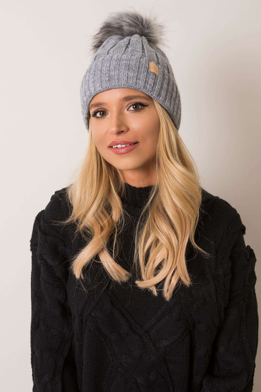 Pilka žieminė kepurė RUE PARIS