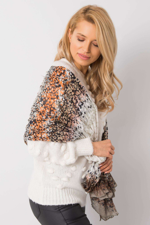 Chaki-oranžinio rašto šalikas