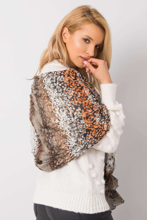 Chaki-oranžinio rašto šalikas