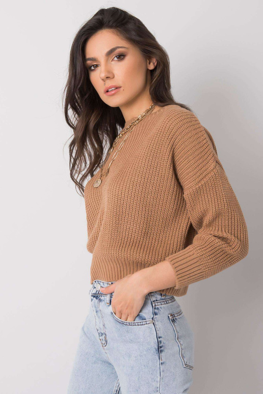 Rudas klasikinis megztinis Claudette...