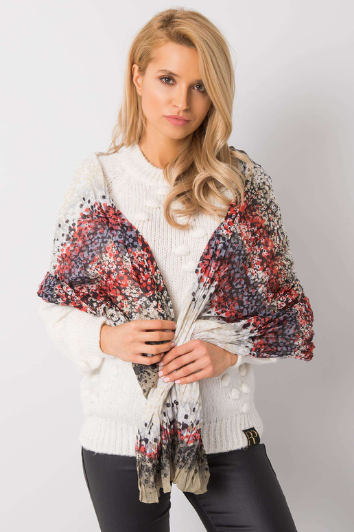 Chaki raudono rašto šalikas