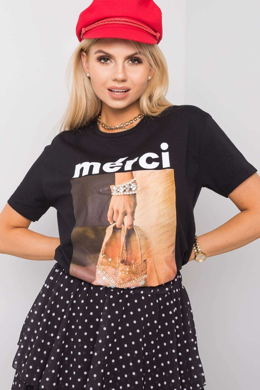 Juodi Kylie marškinėliai Juodi Kylie marškinėliai