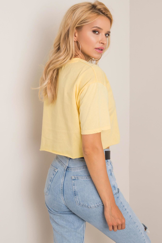 Šviesiai geltoni marškinėliai Vicky...