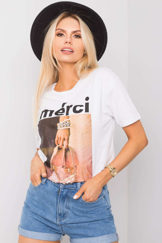 Kylie balti marškinėliai