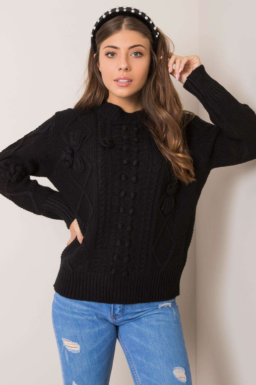 Juodas Mocha megztinis