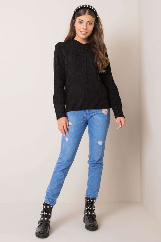 Juodas Mocha megztinis