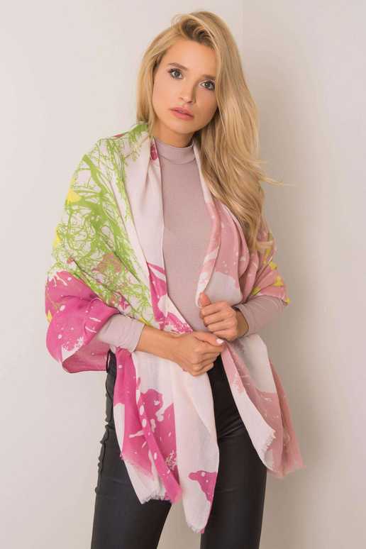 Tamsiai rausvai žalsvo rašto stropas