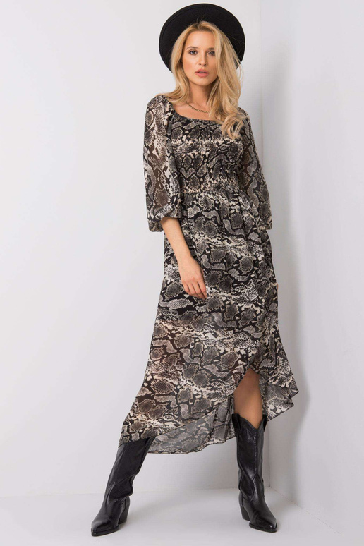 Suknelė-TW-SK-BI-8029.41-juoda-smėlinė Suknelė-TW-SK-BI-8029.41-juoda-smėlinė