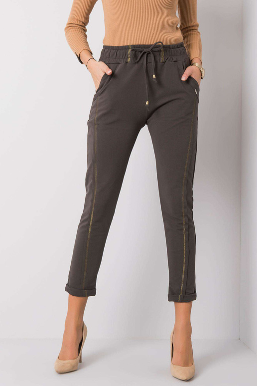 Riviera tamsios chaki spalvos kelnės