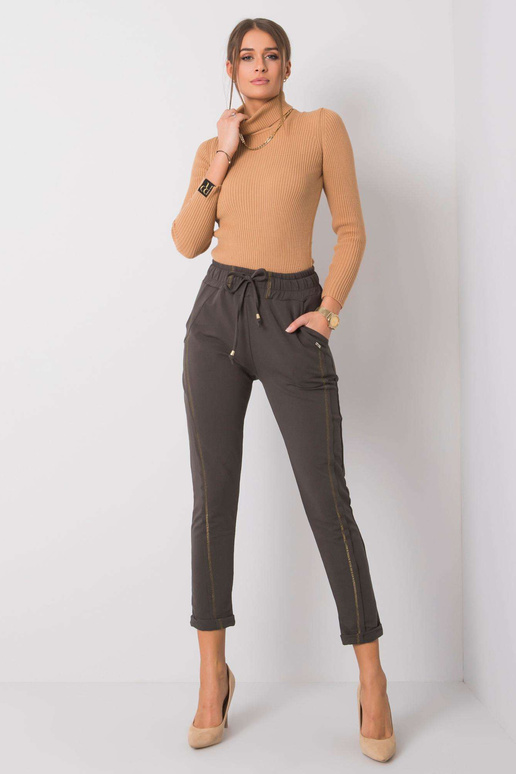 Riviera tamsios chaki spalvos kelnės