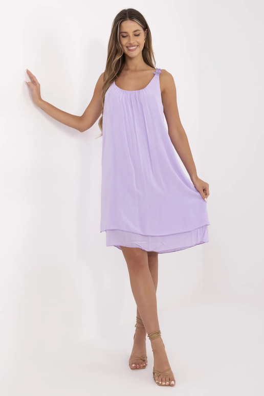 Šviesiai violetinė viskozės suknelė...