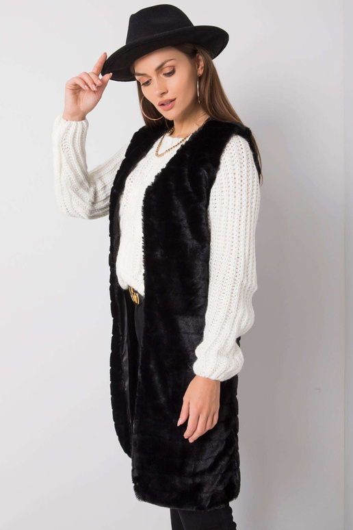 Juoda minkšta liemenė OCH BELLA Juoda minkšta liemenė OCH BELLA