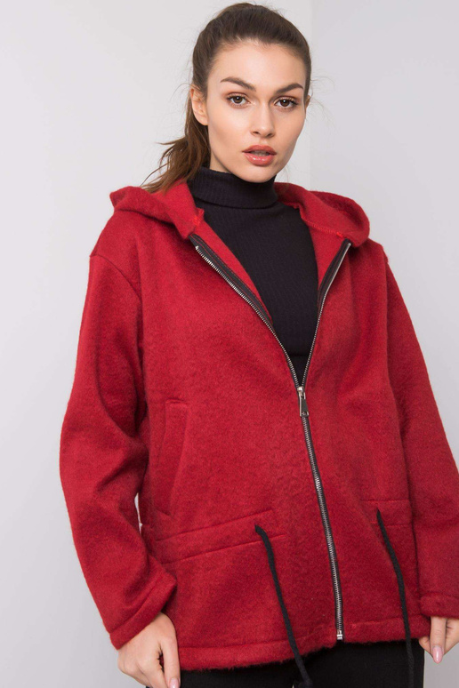 Audrey bordo spalvos paltas