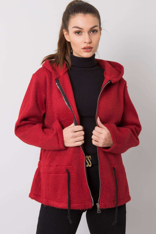 Audrey bordo spalvos paltas