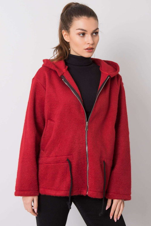 Audrey bordo spalvos paltas