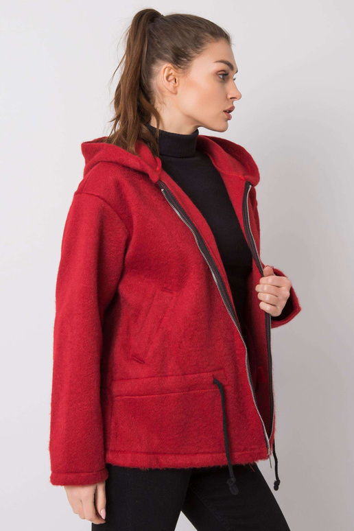 Audrey bordo spalvos paltas