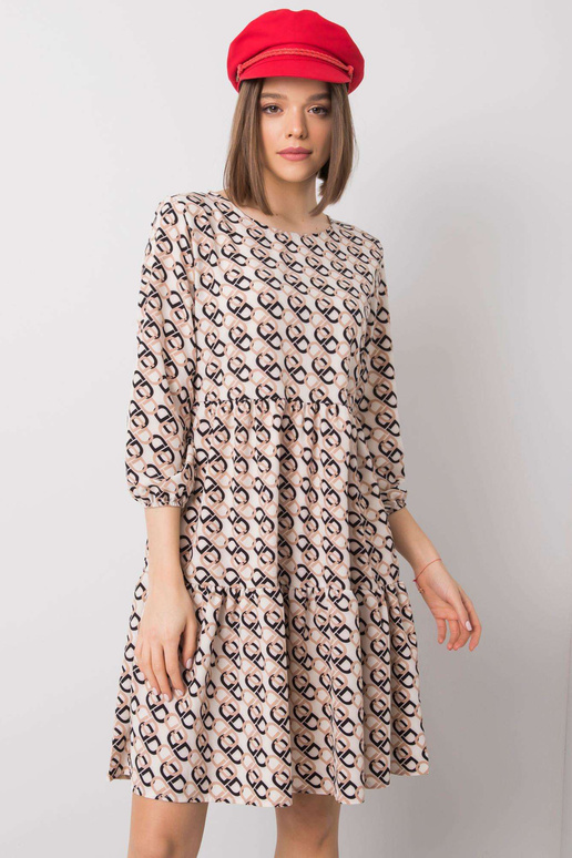 Ecru suknelė su raukiniais Libby RUE...