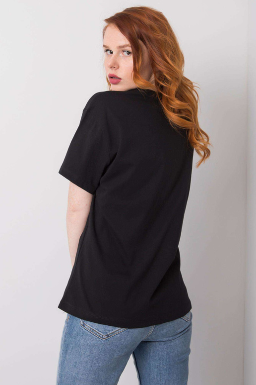 Juodi Leslie medvilniniai marškinėliai