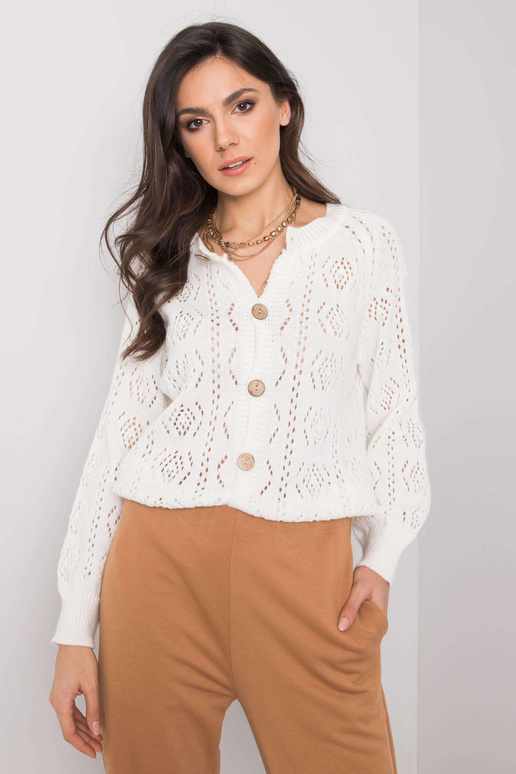 Ecru užsegamas megztinis Sierra OCH...