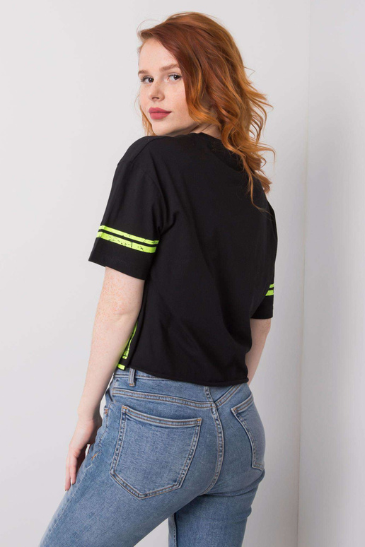 Juodi medvilniniai Shelby marškinėliai Juodi medvilniniai Shelby marškinėliai