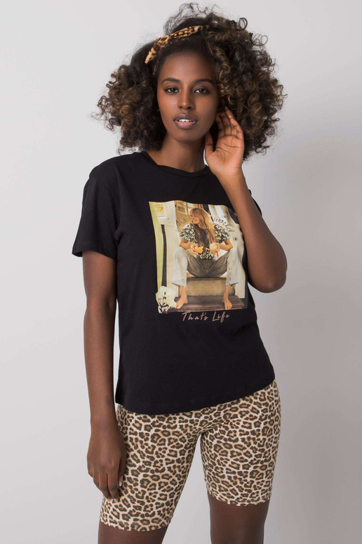 Antonia moteriški juodi marškinėliai Antonia moteriški juodi marškinėliai