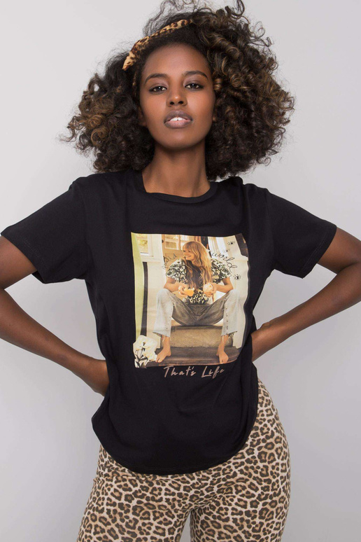 Antonia moteriški juodi marškinėliai Antonia moteriški juodi marškinėliai