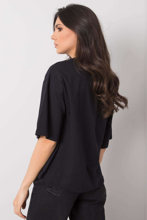 Juodi moteriški marškinėliai su...