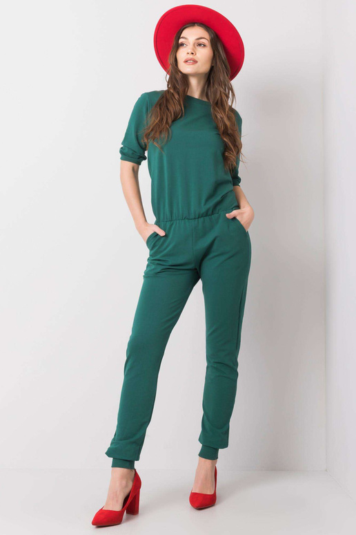 Tamsiai žalias kombinezonas Ilina