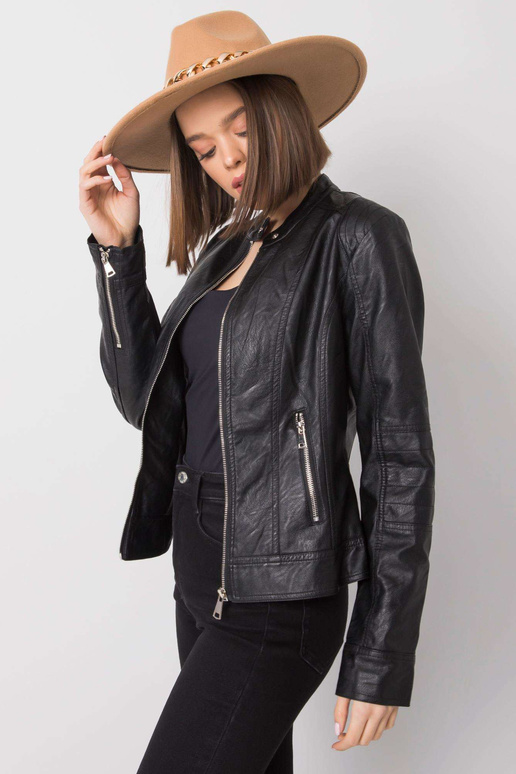 Eulalie Black Eco odinė striukė