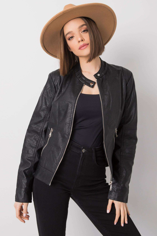 Eulalie Black Eco odinė striukė