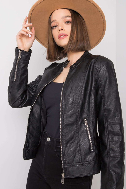 Eulalie Black Eco odinė striukė