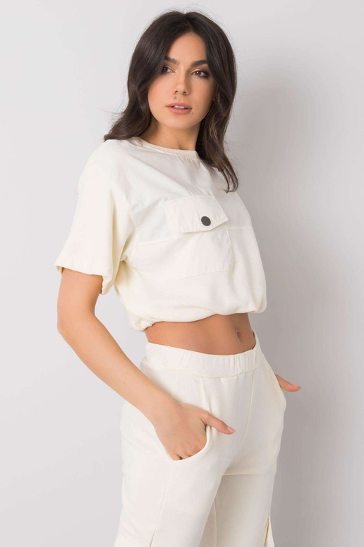 Ecru trumpas megztinis Arlene RUE PARIS