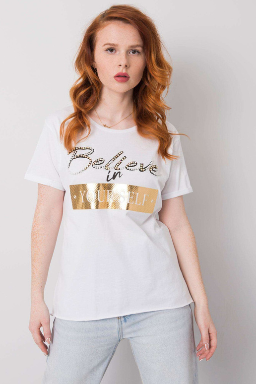 Balti marškinėliai moterims su Evelyn...