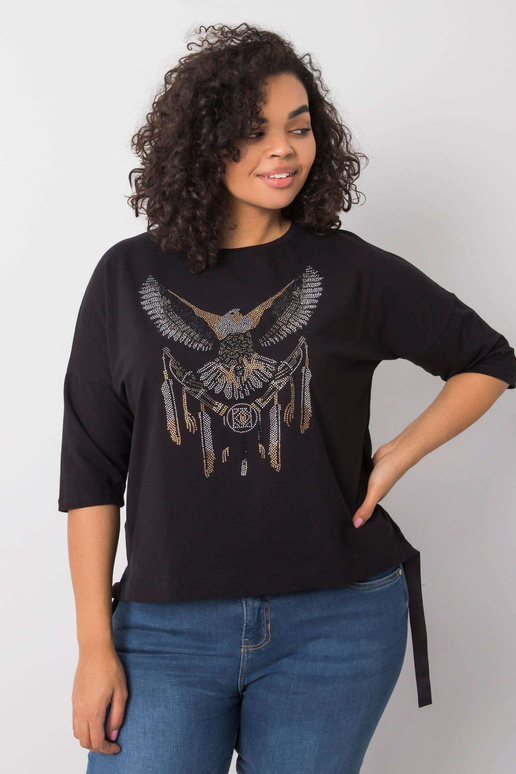 Juoda palaidinė su Cassia aplikacijomis