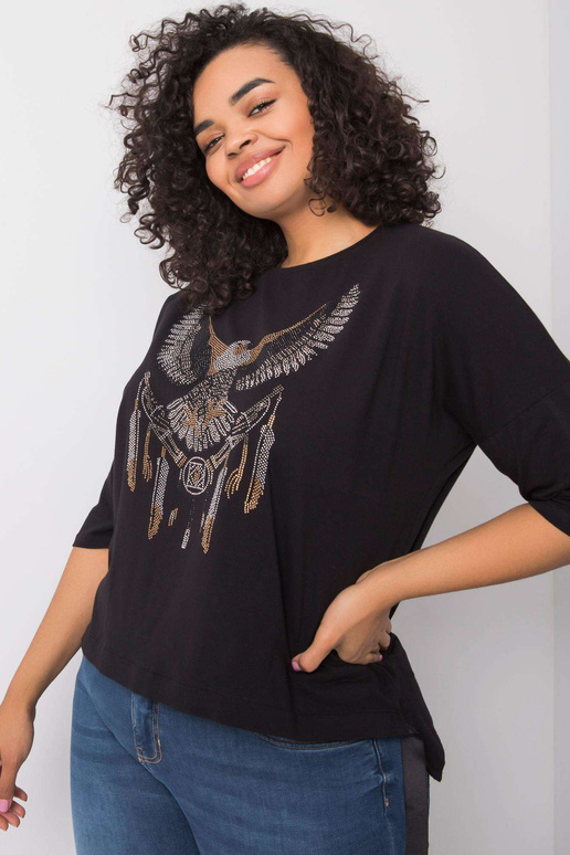 Juoda palaidinė su Cassia aplikacijomis