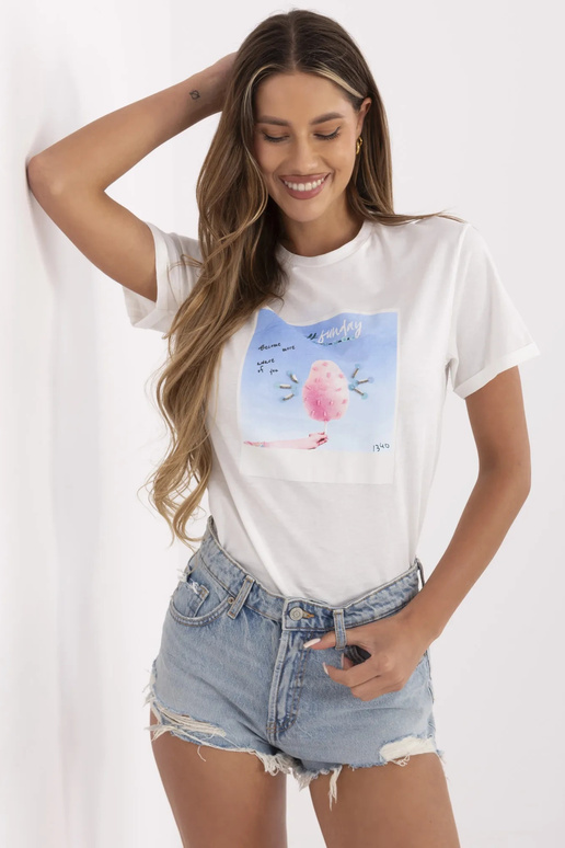 Balti Kadi medvilniniai marškinėliai