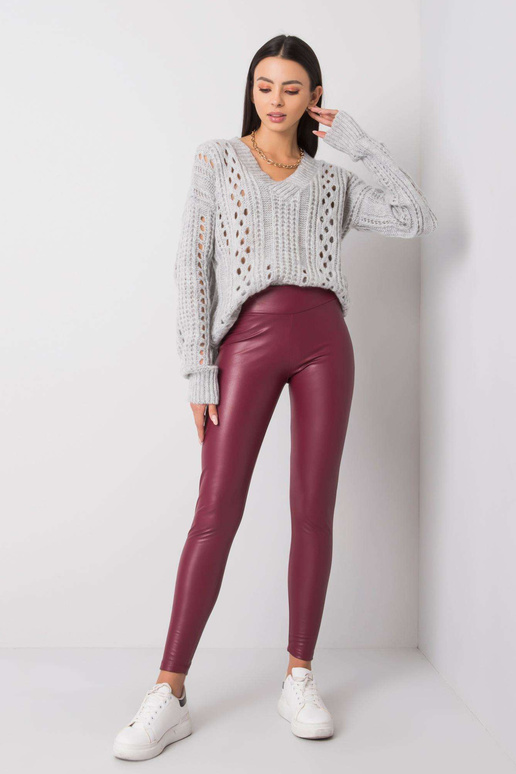 Bordo spalvos odinės antblauzdžiai iš...