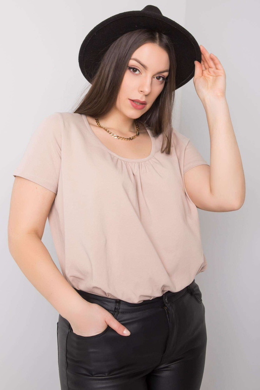 Celeste Cotton Plus Size Beige palaidinė Celeste Cotton Plus Size Beige palaidinė