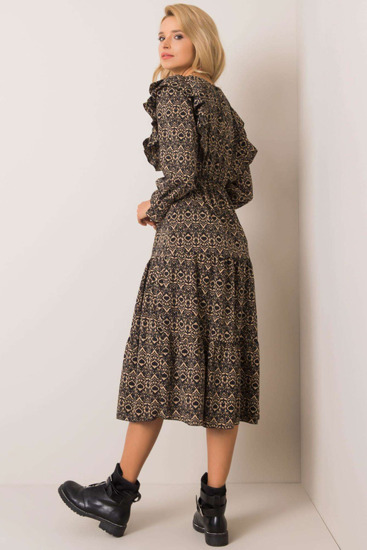 Juodos ir smėlio spalvos Reese suknelė