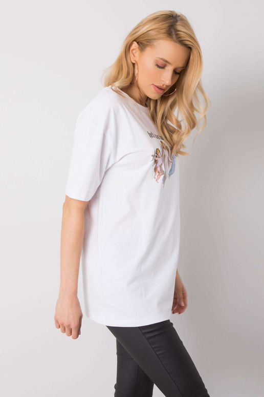 Balti marškinėliai su raštu Jasmine...