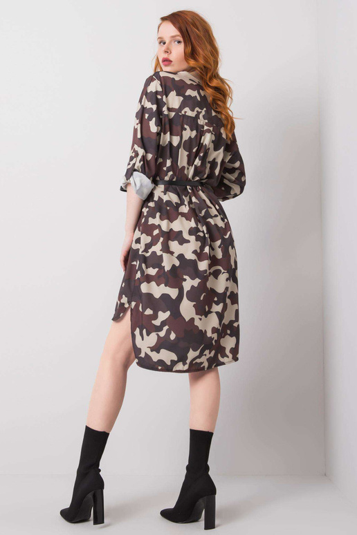 Smėlio ir rudos spalvos Camo suknelė Blaise