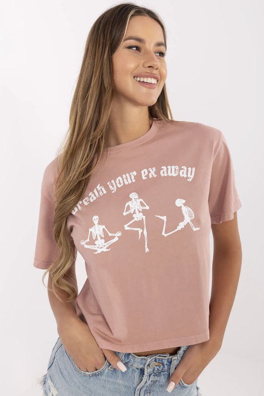 Purvini rožiniai marškinėliai su...