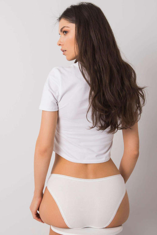 Ecru moteriškos kelnaitės su nėriniais