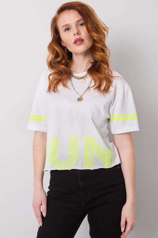 Balti Marlene medvilniniai marškinėliai